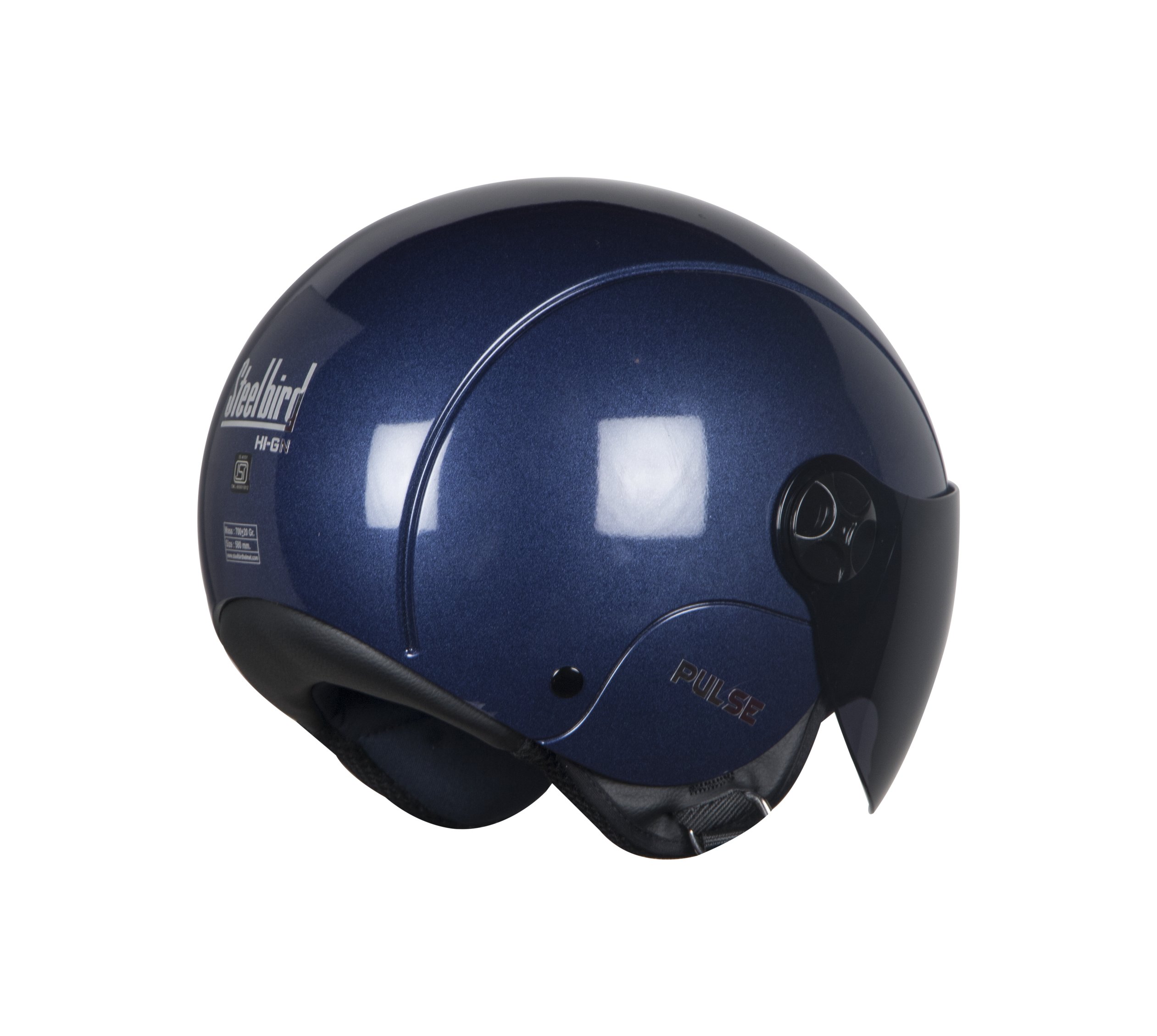 SBH-16 Pulse Glossy H.Blue (For Boys)( Fitted With Clear Visor Extra Smoke Visor Free)